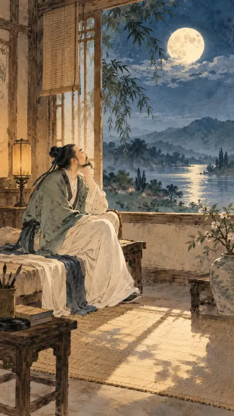 静夜思：月下思乡